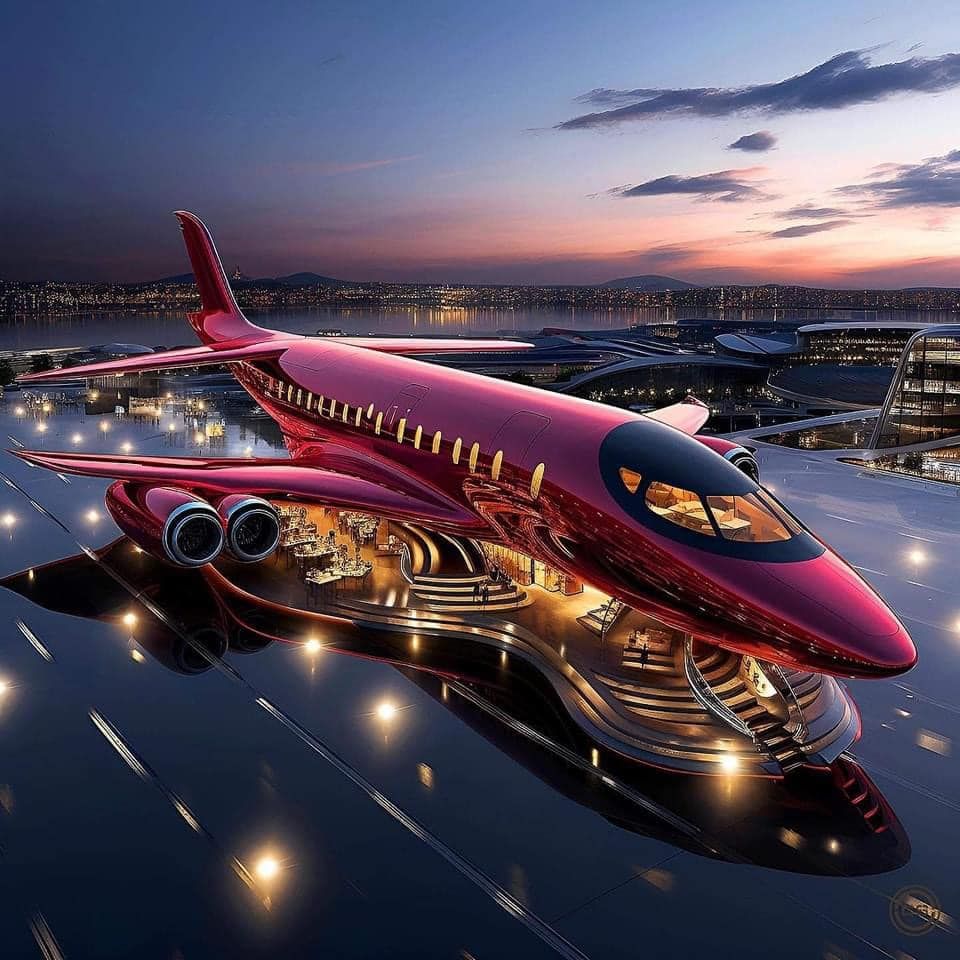 Private jet on tarmac at Sydney airport ready for departure