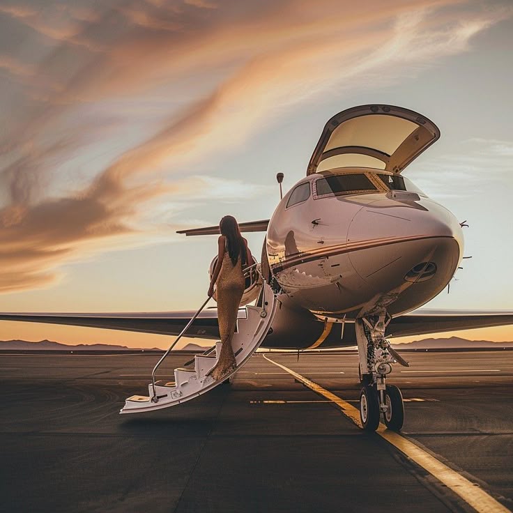 Private jet departure at Sydney Kingsford Smith Airport